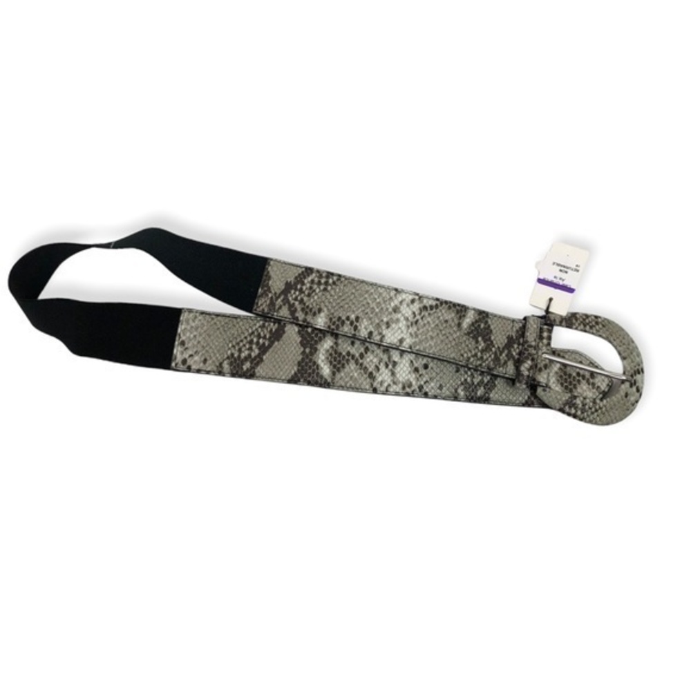 Something Navy Snake Skin Belt New